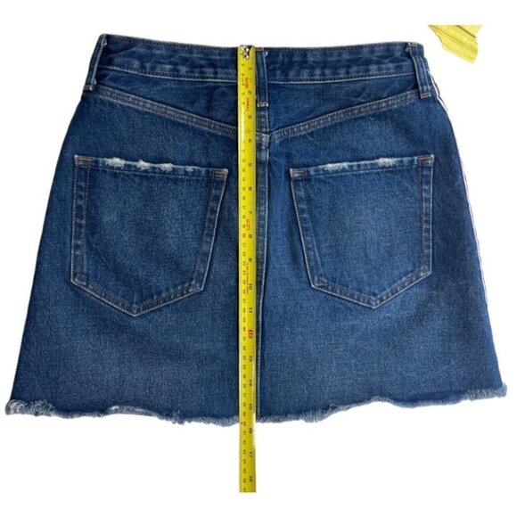 ABERCROMBIE & FITCH‎ Vintage A-Line Skirt Size 27/4 Mini Distressed Blue Denim - Picture 13 of 15